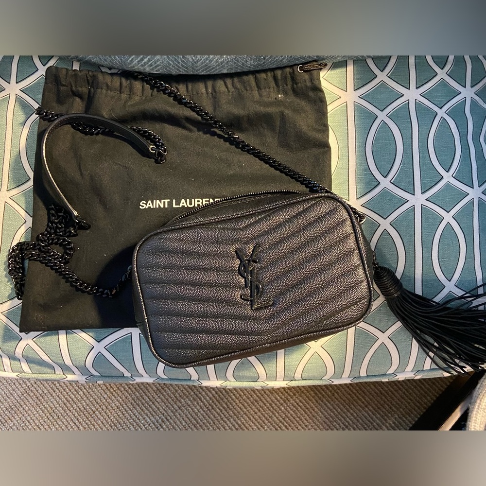 Mini Lou Pebbled Leather Camera Bag